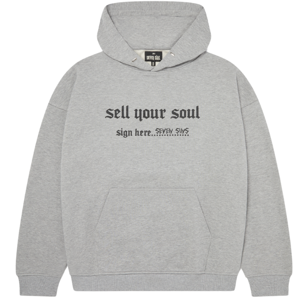 Sell-Soul-Grey-Hoodie-Front