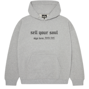 Sell-Soul-Grey-Hoodie-Front