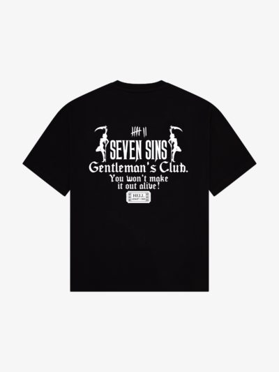 gentleman's club black t-shirt back