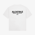 alcatraz white t-shirt back