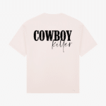 back of seven sins cowboy killer t-shirt white flat
