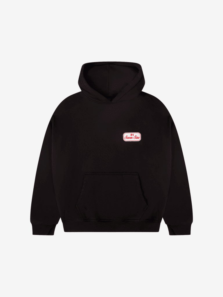 front of seven sins workwear hoodie flat