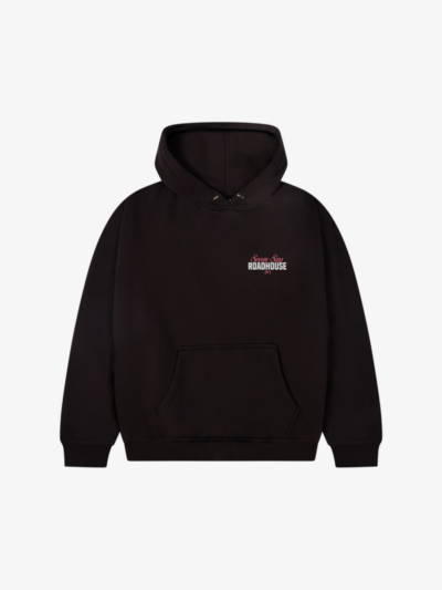 front of seven sins roadhouse black hoodie flat